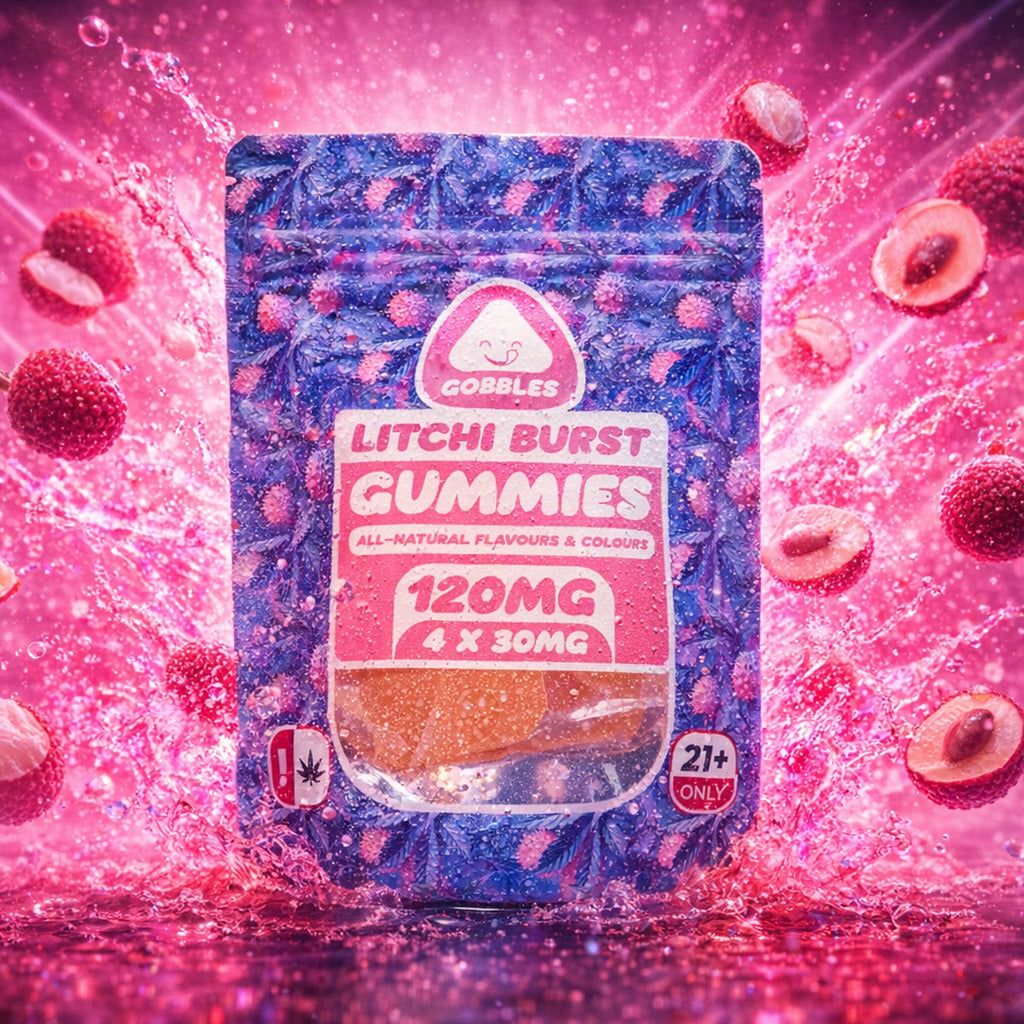 GOBBLES LITCHI BURST GUMMIES 4X30MG
