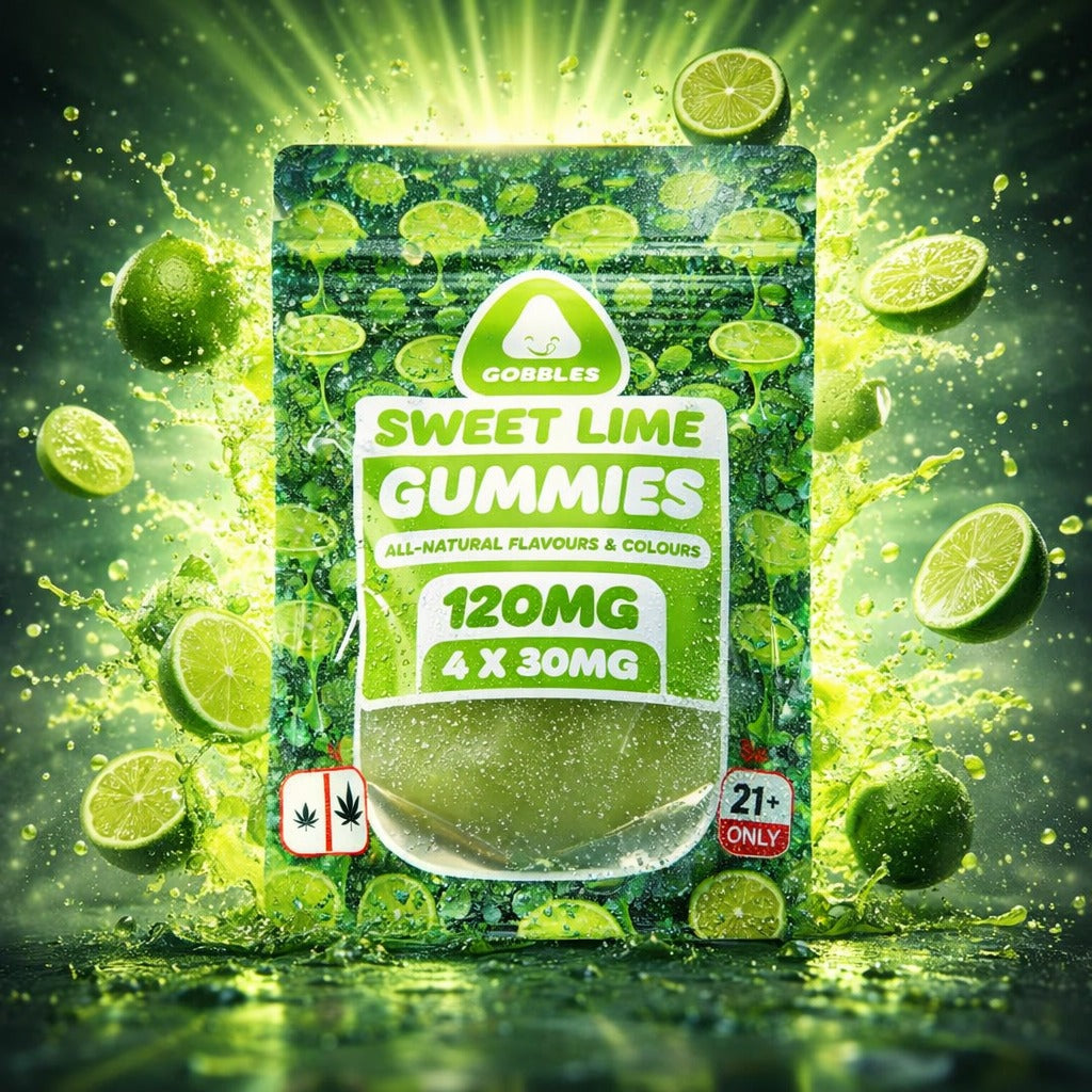 GOBBLES SWEET LIME GUMMIES 4X30MG